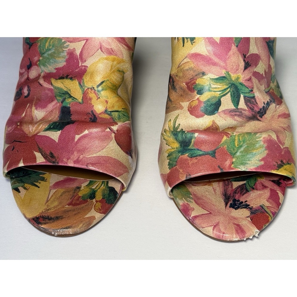 PATRICIA NASH Poema Leather Floral Mules/Open Toe Slides Women's 8.5 EUC - Picture 6 of 13